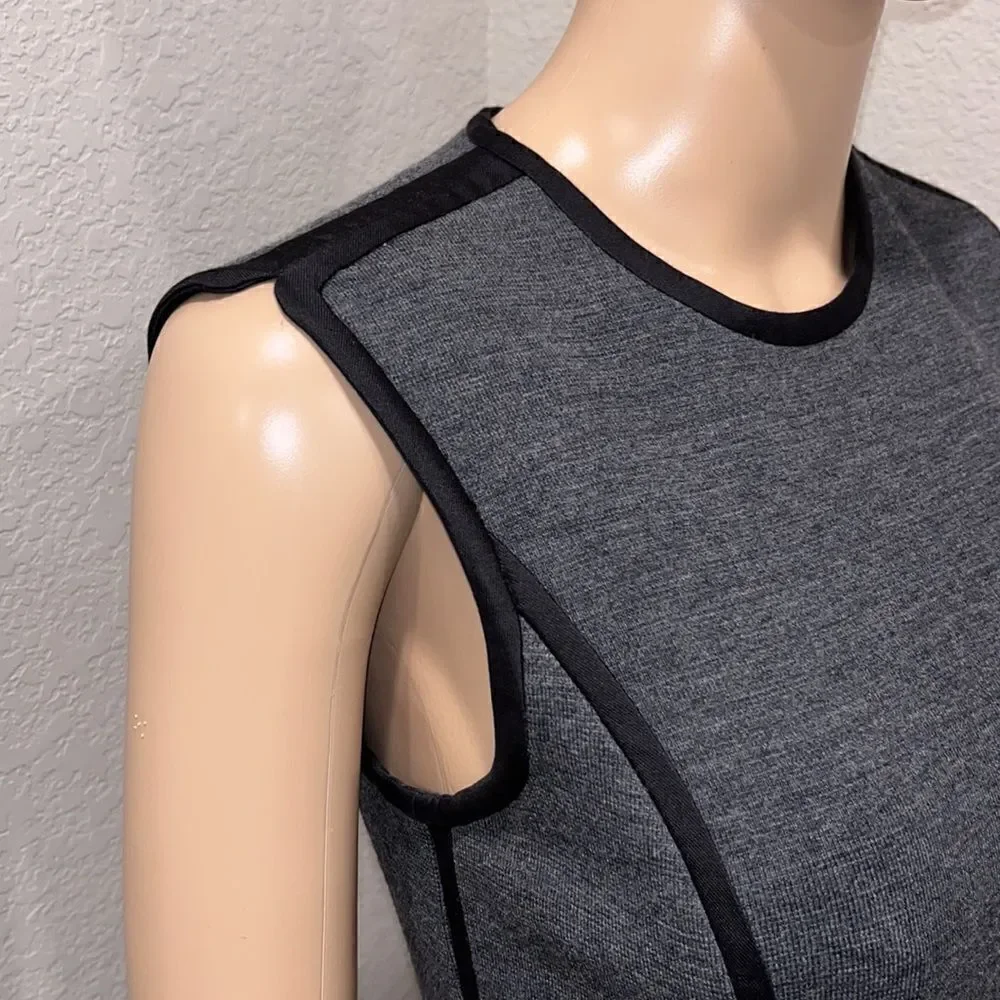 Tory Burch designer form fitting dress w/ black piping